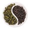 Green leaf tea versus black one