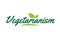 green leaf Vegetarianism hand written word text for typography logo design