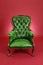 Green leather chair