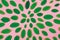 Green leaves acacia floral pattern