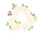 Green leaves and arrows recycle symbol from paper. Reuse and renewable resources. Eco-friendly concept