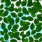 Green leaves canopy and sky in a seamless pattern