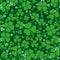 Green leaves clover seamless pattern. Lucky Clover leaf. Four-leaf and trifoliate clover