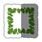 green leaves framework icon