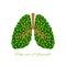 Green leaves lungs
