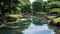 Green leaves reflect in tranquil pond, nature's beauty, generated by AI