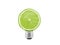 Green Lemon light bulb on white background. health and beauty concept