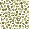 Green lentils vector cartoon seamless pattern for template farmer market design, label and packing