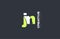 green letter jn j n combination logo icon company design joint j