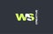 green letter ws w s combination logo icon company design joint j