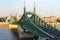 Green Liberty bridge in Budapest