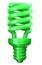 Green light bulb: efficiency and eco friendly technology