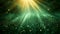 green light burst, beautiful abstract light rays on dark green background with the color of green and yellow,