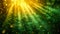 green light burst, beautiful abstract light rays on dark green background with the color of green and yellow,