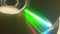 A green light effect on a compact disc