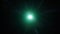 Green light and radial lens flares