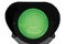 Green light railway traffic signal isolated