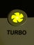 Green light turbo button as background