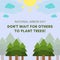 Green and Light Violet Illustrated Arbor Day Greetings and Quote Instagram Post