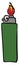A green lighter with red hot flame vector or color illustration