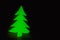 Green lights shape  of  tree