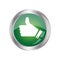 green like button. Social media like icon concept. Vector illustration. Stock image.