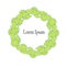 Green lime circle background, Lorem Ipsum on white design element stock vector