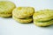 Green lime and pistachio macaron cookies