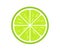 Green lime slice icon