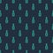 Green line Champagne bottle icon isolated seamless pattern on blue background. Vector