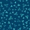 Green line Cocktail icon isolated seamless pattern on blue background. Vector Illustration