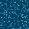 Green line Funnel or filter icon isolated seamless pattern on blue background. Vector