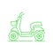 Green line icon rental scooter