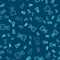 Green line Italian cook icon isolated seamless pattern on blue background. Vector
