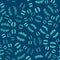 Green line Laurel wreath icon isolated seamless pattern on blue background. Triumph symbol. Vector