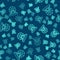 Green line Lottery machine icon isolated seamless pattern on blue background. Lotto bingo game of luck concept. Wheel