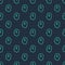 Green line Lucky player icon isolated seamless pattern on blue background. Vector