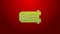 Green line Mining farm icon isolated on red background. Cryptocurrency mining, blockchain technology, bitcoin, digital