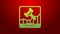 Green line Online internet auction icon isolated on red background. International trade concept. Investment, stock