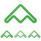 Green line product logo design set