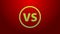 Green line VS Versus battle icon isolated on red background. Competition vs match game, martial battle vs sport. 4K