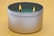 Green Lit Holiday Candle