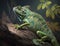 Green lizard ai generated