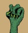 Green Lizard Clenched Fist