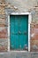 Green locked door