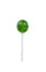 Green lollipop isolated on white background. Studio shot