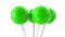 Green lollipops looping 3D animation