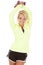 Green long sleeve fitness arms up