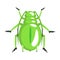 Green longhorn beetle colorful cartoon character