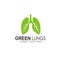 Green lungs logo design